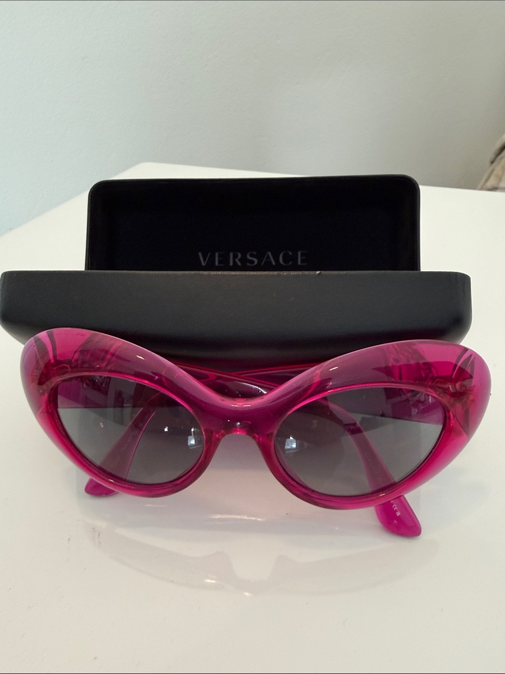 Versace Hot Pink Cat-Eye Sunglasses